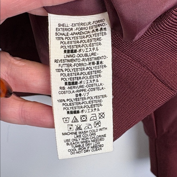 Free People Burgundy Bomber Jacket Size small - Picture 7 of 10